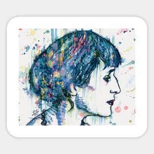 ANNA AKHMATOVA watercolor portrait .3 Sticker